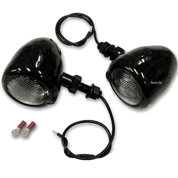 AM-138 ガッツクローム ウインカー YANKEE120スタイル M10スタッド 黒