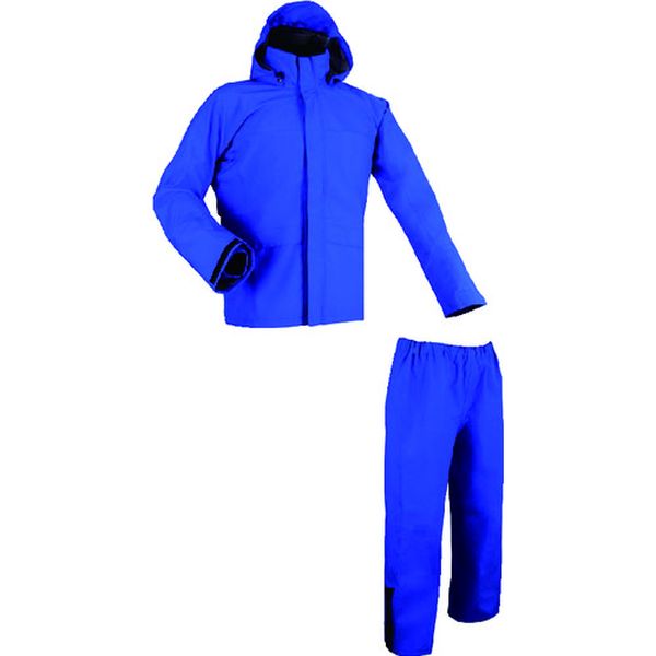 AP2700BLUE5L 160-2617 (株)前垣 前垣 AP2700 ゴアテックス制電レインスーツ 5Lサイズ