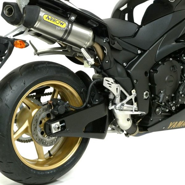 71719AK+71362MI+71364MI アロー ARROW スリップオンマフラー THUNDER デュアル 07年-08年 YZF-R1 アルミ/カーボンエンド