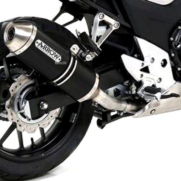 71804AON+71640MI-CBR400R アロー ARROW スリップオンマフラー RACE TECH 16年 CBR400R アルミダーク/ステンエンド