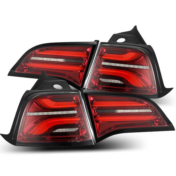 AlphaRex PROシリーズ LED テールライト レッドスモーク 17年-22年 Tesla Model 3