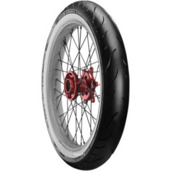 638175 Avon Cobra クローム AV91 ホワイト Sidewall フロント タイヤ 100/90-19 57V