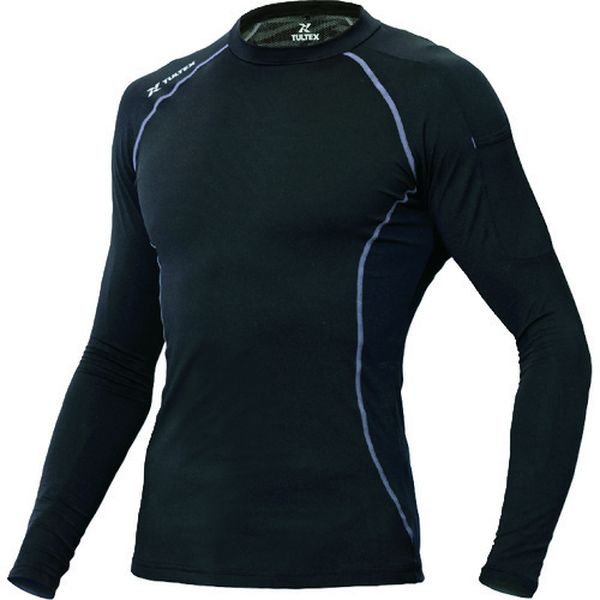 AZ10610010M アイトス(株) アイトス 冷感プリントコンプレスフィット長袖シャツ ブラック M