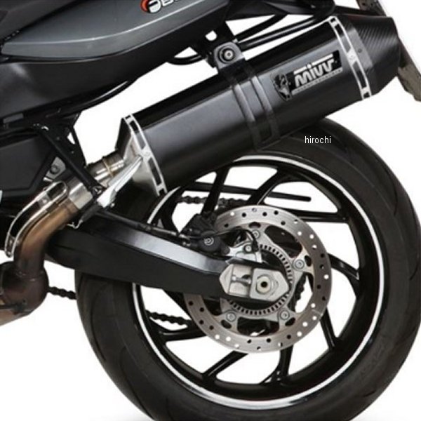 B.008.LRB ミヴ Mivv スリップオンマフラー SPEED 09年-20年 BMW F800R ブラックステンレス