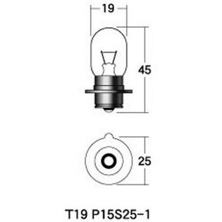 B-2064 M&H マツシマ ノーマルバルブ 12V25W ヘッド球 (クリア) 1箱 (10個入り) PH7s