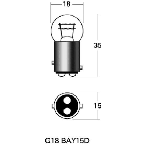 B-5410YE M&H マツシマ ノーマルバルブ 12V23/8W 小型ランプ改造用 ウインカー/ポジション球 (イエロー) 1箱 (10個入り)