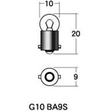 B-7113YE M&H マツシマ ノーマルバルブ 12V3.4W メーター球 ポジション球 (イエロー) 1箱 (10個入り)