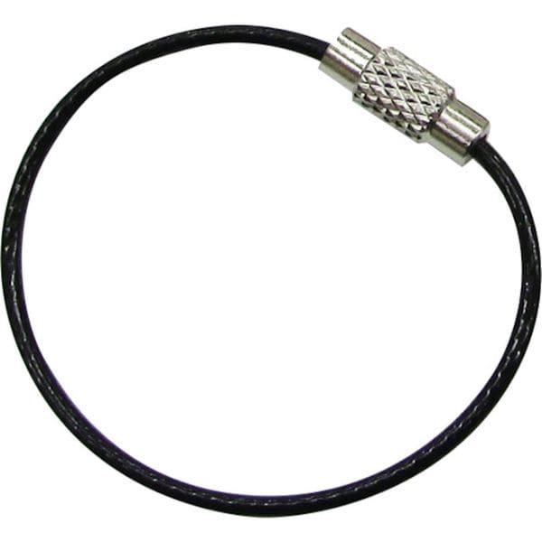 B2955 (株)水本機械製作所 水本 キーワイヤーホルダー ワイヤー径1mm全長120mm ブラック (1個入り)