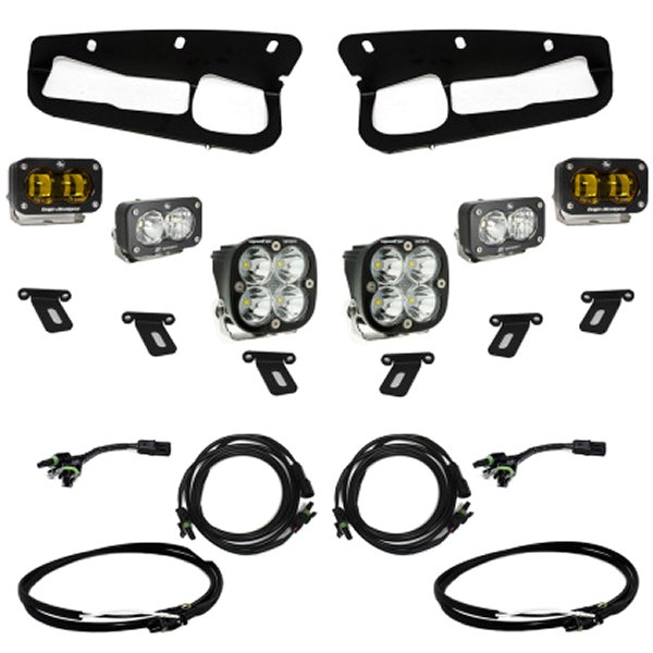 Baja Designs 21年-22年 フォード Bronco w/Steel Bumper S2 SAE Sportsmen Fog Pkt Light Kit w/Upfitter - Amber