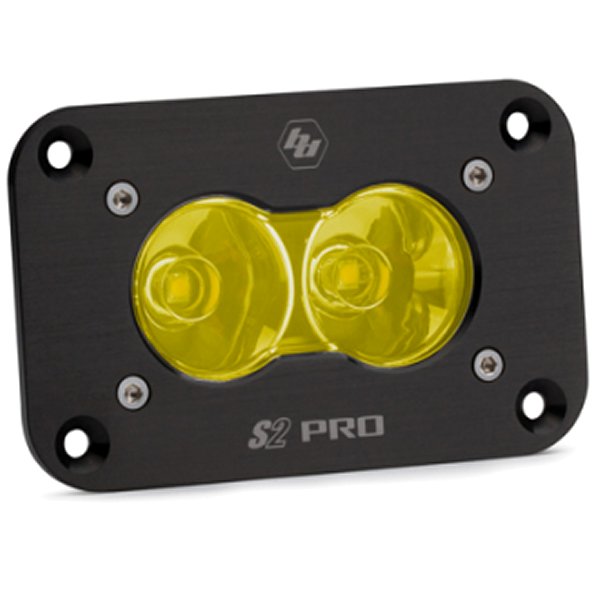 Baja Designs S2 Pro Flush Mount Work/Scene Pattern LED Work ライト - Amber