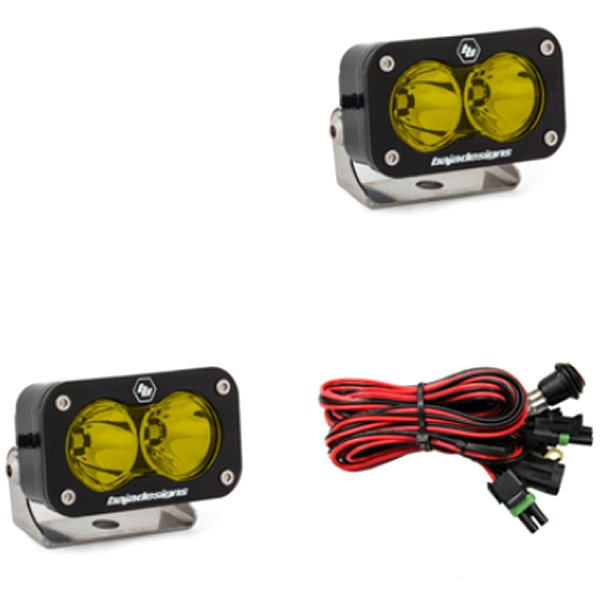 Baja Designs S2 Proシリーズ LED Light Pods Amber Lens Spot Pattern ペア