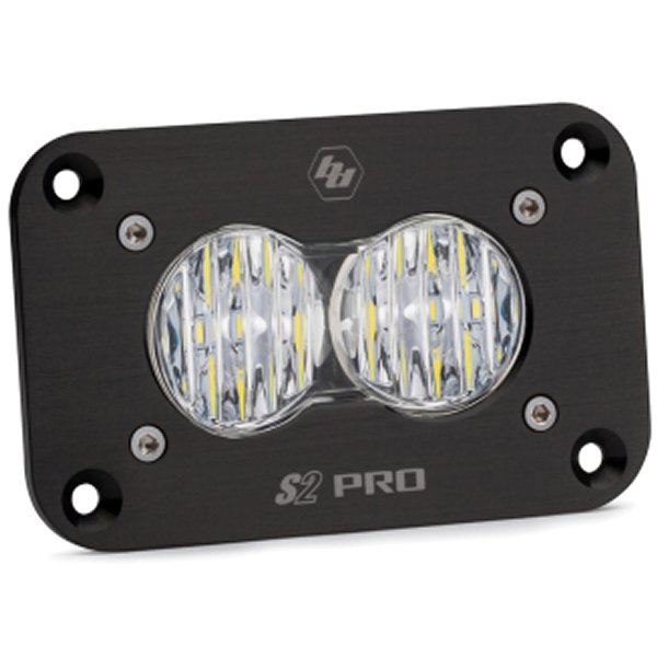 Baja Designs S2 Sport Flush Mount Wide Cornering Pattern LED Work ライト - クリア Lens