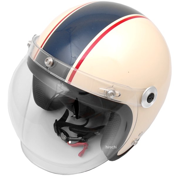 BC-10 リード工業 ヘルメット バートン アイボリー/ネイビー フリーサイズ (57cm-60cm)