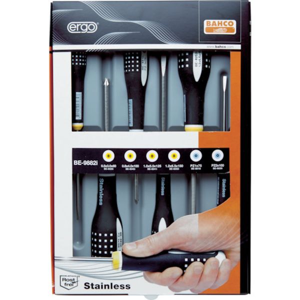 BE9882I グリップドライバー エルゴステンレスドライバー 6本セット BE-8020I、8040I他