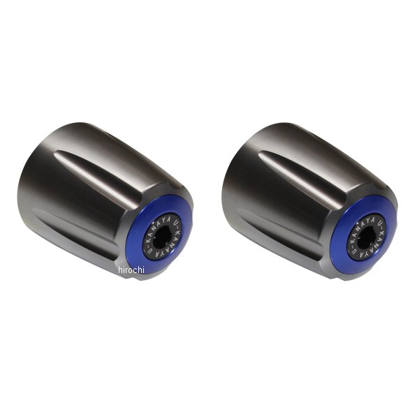 BEGVTI-KA044-BL ユーカナヤ U-KANAYA アルミビレットハンドルバーエンド グルーヴタイプ ニンジャ250R チタン/青