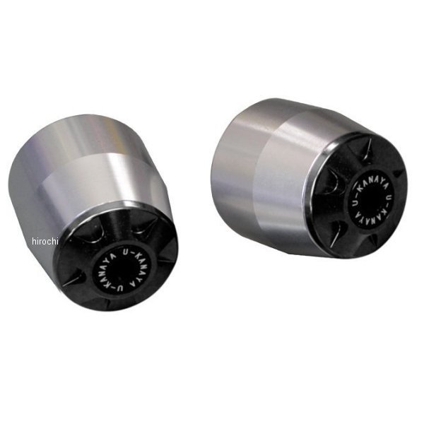 BESV-BK ユーカナヤ U-KANAYA アルミビレット バーエンド φ22ハンドルバー 汎用品 シルバー/黒