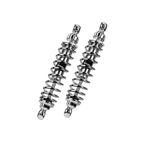 Bitubo WMB0 Twinshocks Adjustable: Spring Preload、 Length 356mm、 Chrome Edition
