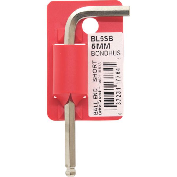 BL5SB 六角棒レンチ ボールポイント・L-レンチ ショート メッキ 対辺5mm 首下寸法27mm 全長78mm