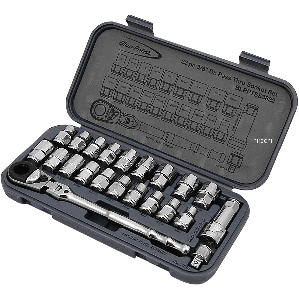 BLPPTSS3822 スナップオン Snap-on ブルーポイント 3/4インチ スルー パス ソケット 22 pcs セット