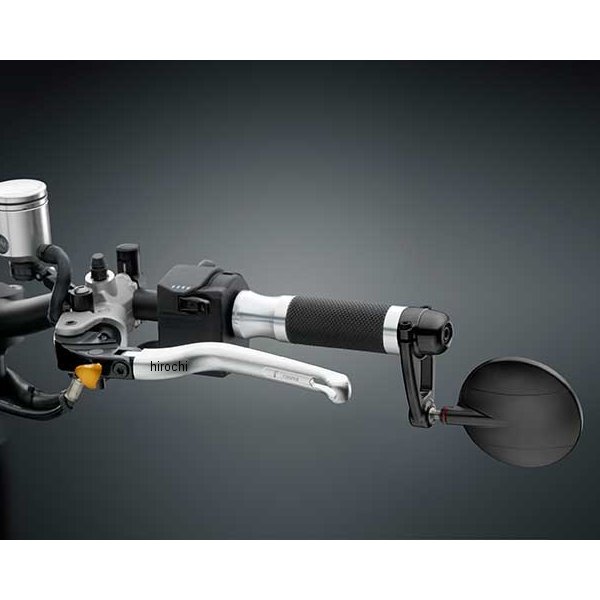 BS303B リゾマ rizoma バーエンドミラー Spy-ARM 直径80mm ブラック 左右共通 1個売り