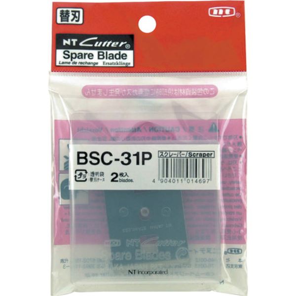 BSC31P 385-7344 エヌティー(株) NT スクレ-パ-替え刃 刃厚0.60mm 刃幅36mm