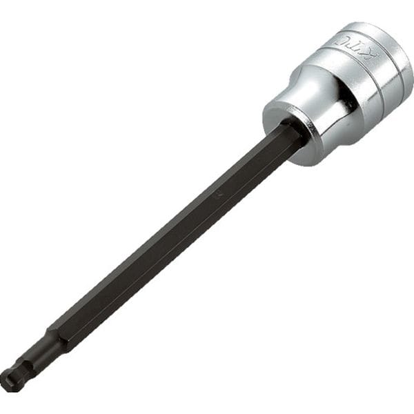 9.5sq.ロングボールポイントヘキサゴンビットソケット 対辺寸法8mm 差込角9.5mm 全長128mm