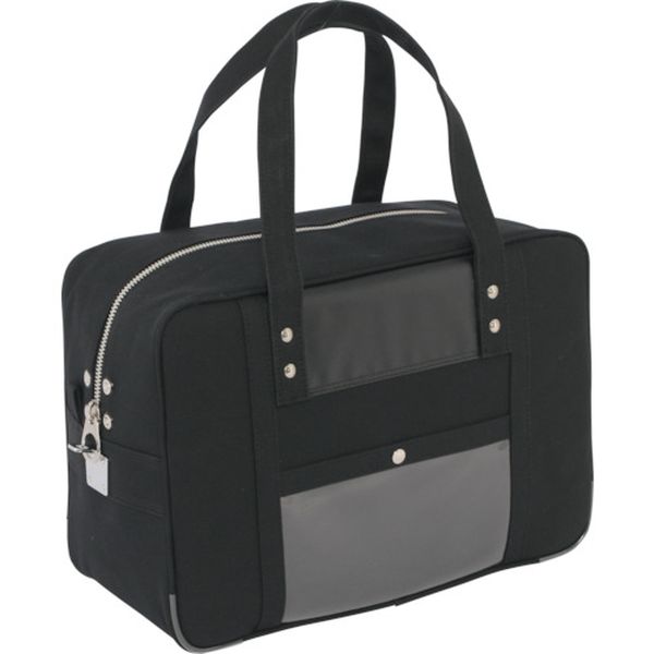 BTMU01 114-3748 三栄産業(株) SANEI 帆布メール用ボストン(M)馬蹄錠金具付 黒