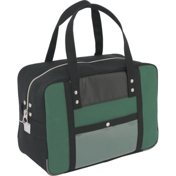 BTMU07 114-3752 三栄産業(株) SANEI 帆布メール用ボストン(M)馬蹄錠金具付 モスグリーン