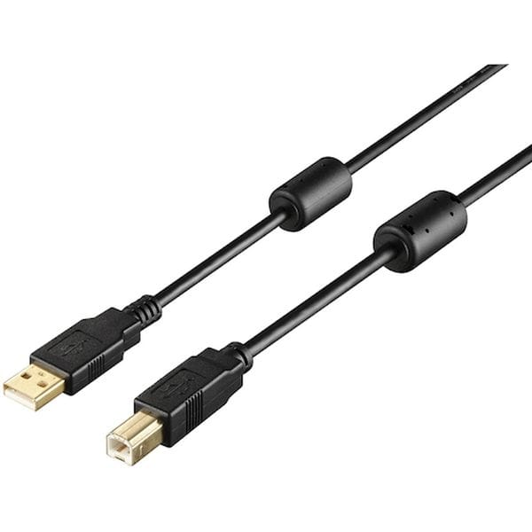BU2ABF30BK 453-8108 USB2.0 A to B フェライトコア付ケーブル 3.0m ブラック