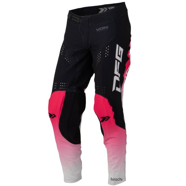 C0372 ディーエフジー DFG ワークス パンツ チャンプ 黒/ピンク 34サイズ