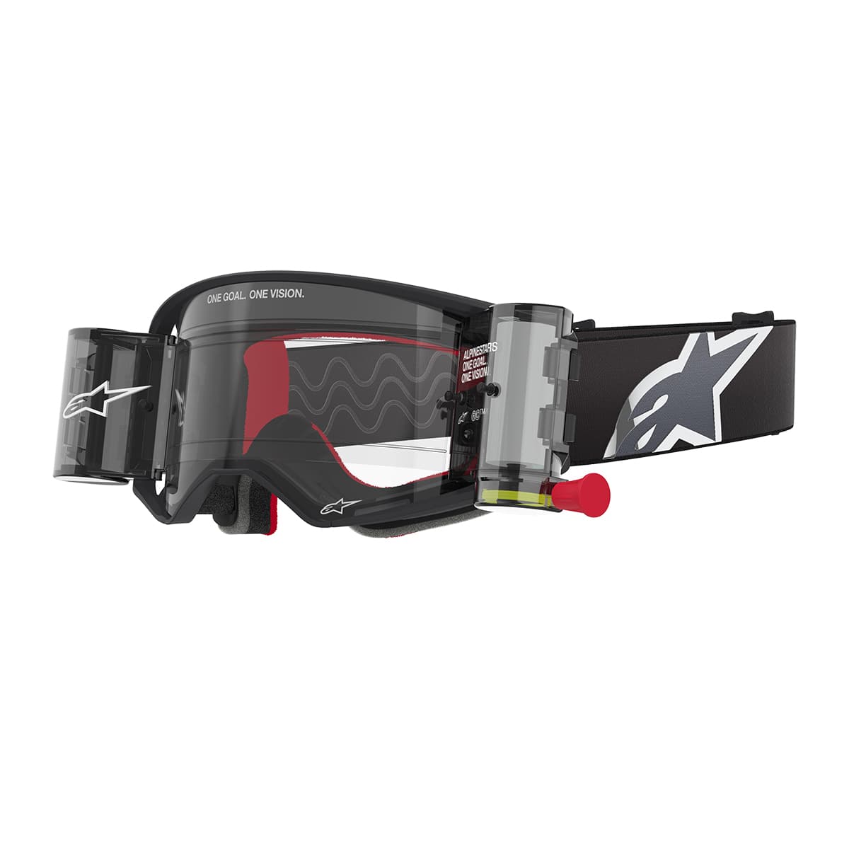 C0466 アルパインスターズ スーパーテック ゴーグル 黒/グレー ロールオフ
