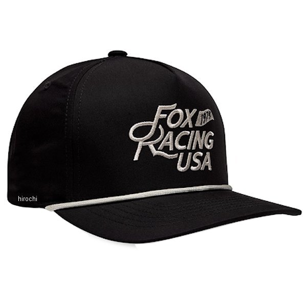 C0710 フォックス FOX フォックスフラッグ ロープ スナップバックハット 黒