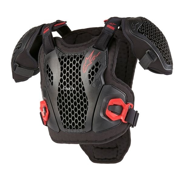 アルパインスターズ バイオニック アクション チェスト ユース ブラック/レッド S/Mサイズ