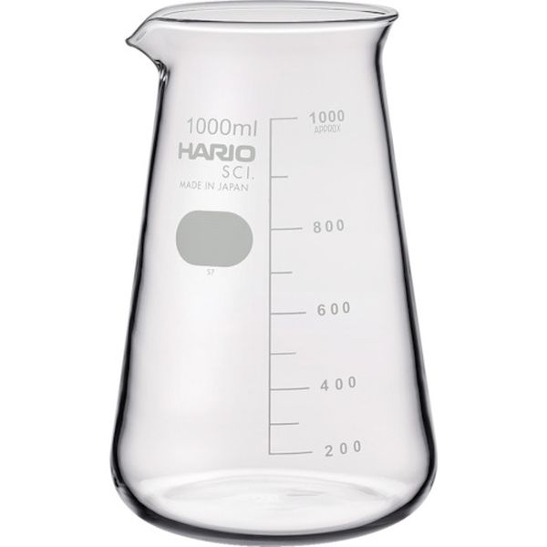 CB1LSCI 855-7580 ハリオサイエンス(株) HARIO コニカルビーカー 目安目盛付 1000ml