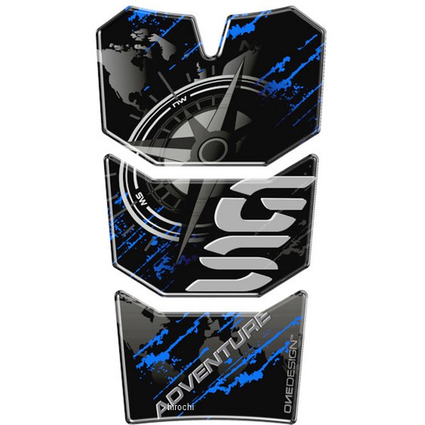 CGGS2P ワンデザイン ONEDESIGN タンクパッド アドベンチャー 110x200mm R1250GS等 青