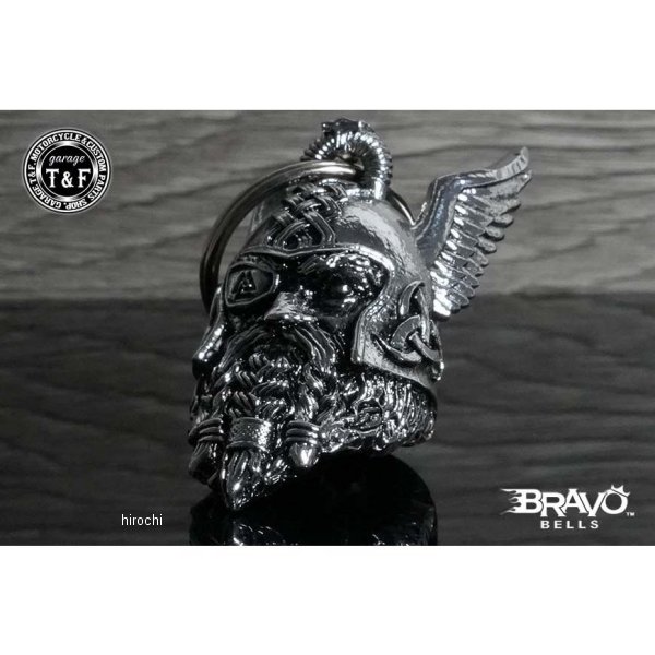 CL-08 ガレージT＆F Bravo Bells(ブラボーベル) Odin Viking God Chrome Bell(オーディンヴァイキングゴッドクロームベル)