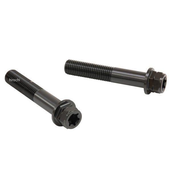 CMBF-070B ブレンボ brembo ステンレスキャリパーマウントボルト 70mm フランジ六角 M10/P1.25 ヘクサロビュラ 2本入 黒