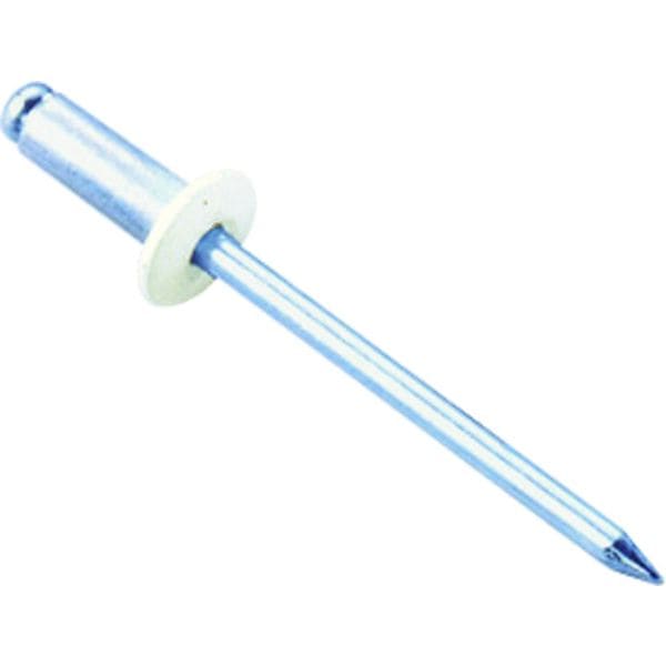 CNSA42WEB カラーブラインドリベット4-2アルミ/スチール(300本入)リベット長6.5MM ホワイト