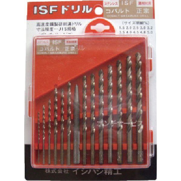 COD13P 500-2397 (株)イシハシ精工 ISF コバルト正宗ドリル 13本組セット(プラケース入り)