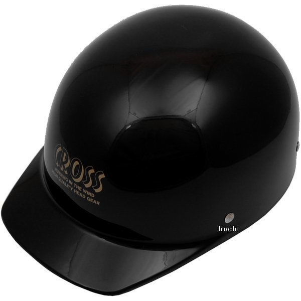 CR-680 リード工業 ハーフヘルメットクロス 黒 フリーサイズ (57cm-60cm)