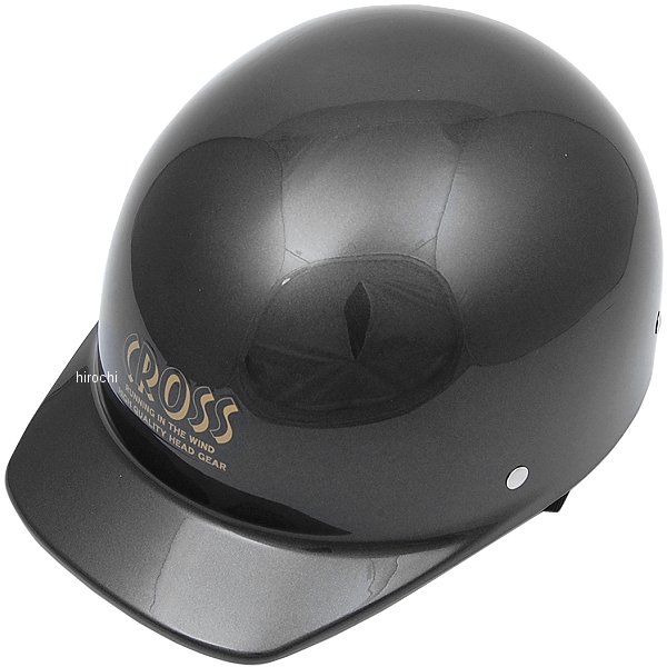 CR-680 リード工業 ハーフヘルメットクロス ガンメタル フリーサイズ (57cm-60cm)