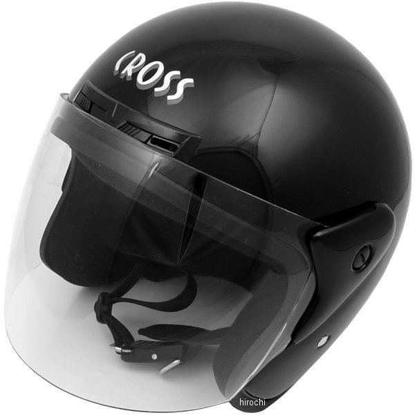 CR-720 リード工業 ヘルメット クロス 黒 フリーサイズ (57cm-60cm)