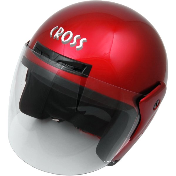 CR-720 リード工業 ヘルメット クロス キャンディレッド フリーサイズ (57cm-60cm)