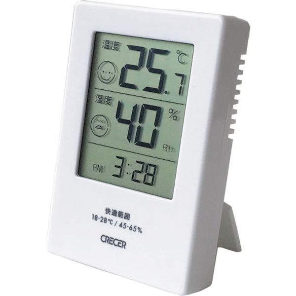 CR2600W 386-3975 (株)クレセル クレセル デジタル温湿度計 Facy～フェイシー～