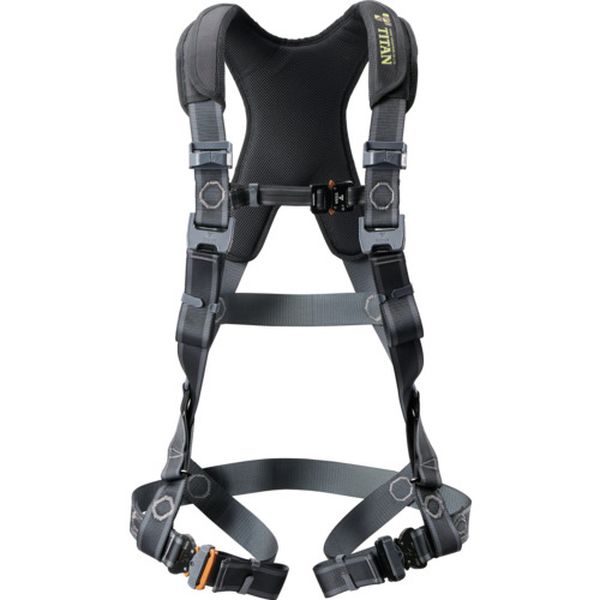 CRH10CL 701-6943 サンコー(株) タイタン フルハーネス EASY Harness CROSS 黒