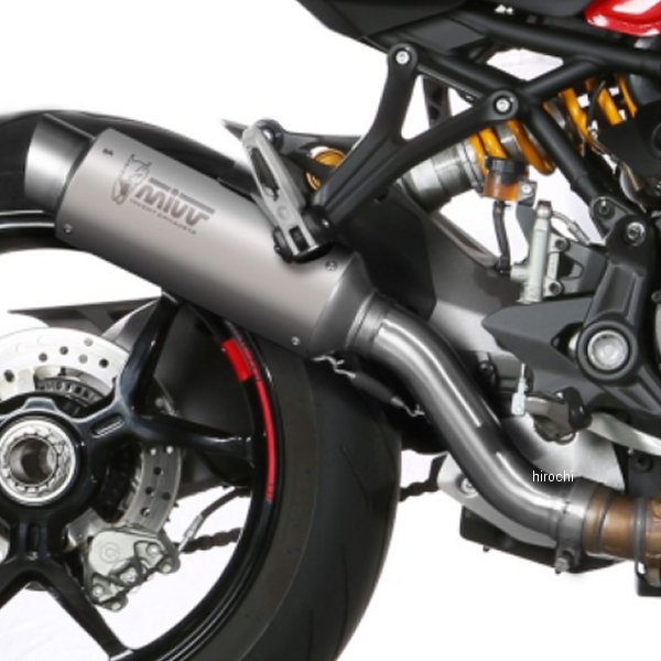 D.041.L6P-Monster821 Mivv スリップオンマフラー 触媒なし GP PRO 18年-20年 ドゥカティ モンスター821 チタン