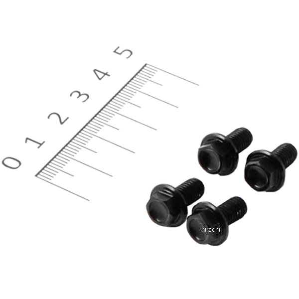 D58-51-512 ディーアールシー DRC M6アルミ フランジボルト 4個入り 黒 12mm