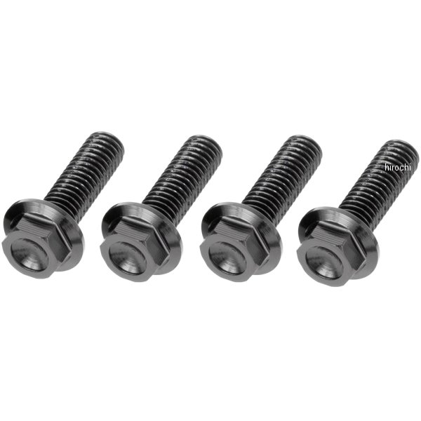 D58-51-520 ディーアールシー DRC M6アルミ フランジボルト 4個入り 黒 20mm