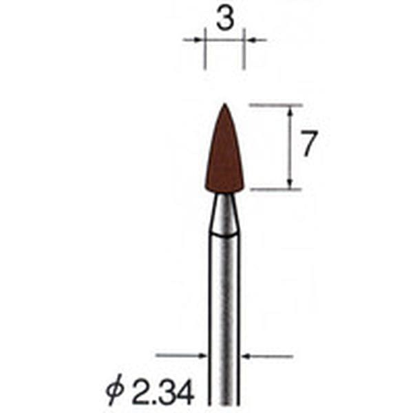 DB1103 498-9899 ミニター(株) ミニモ 研磨用ゴム砥石 GC ソフト＃400 φ3 (10本入)