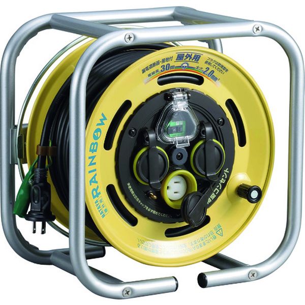 DBE30K 868-8405 (株)ハタヤリミテッド ハタヤ 段積みリールケーブルタイプ 漏電遮断器付 接地付